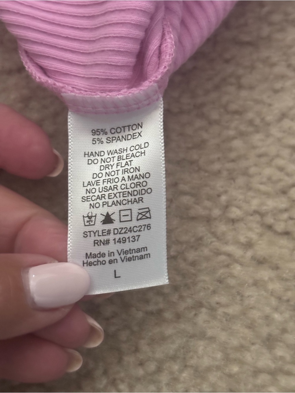Double Zero Ribbed Ruffle-Strap Bodysuit - Lavender Pink - Picture 5 of 5